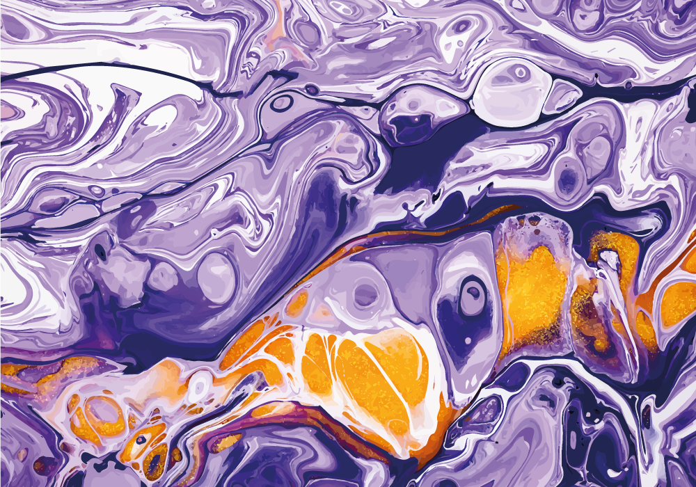 Photo & Art Print Abstract purple paint background with marble pattern