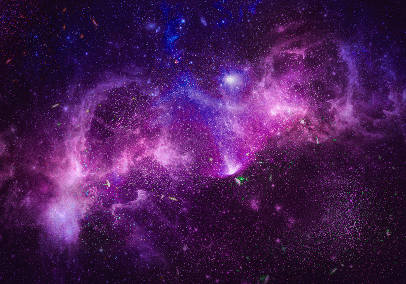 Abstract splashed purple galaxy wall murals for teenage bedrooms -  TenStickers