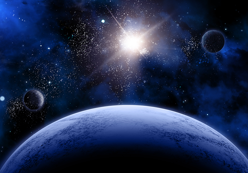 Aesthetic sky with stars Wallpaper Photo - TenStickers