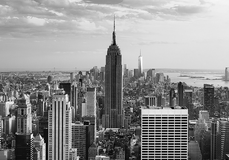 york wallpaper and - white mural black TenStickers new Panoramic