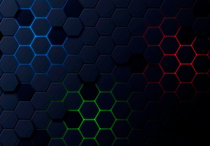 深色六角形图案3d 壁画 Tenstickers