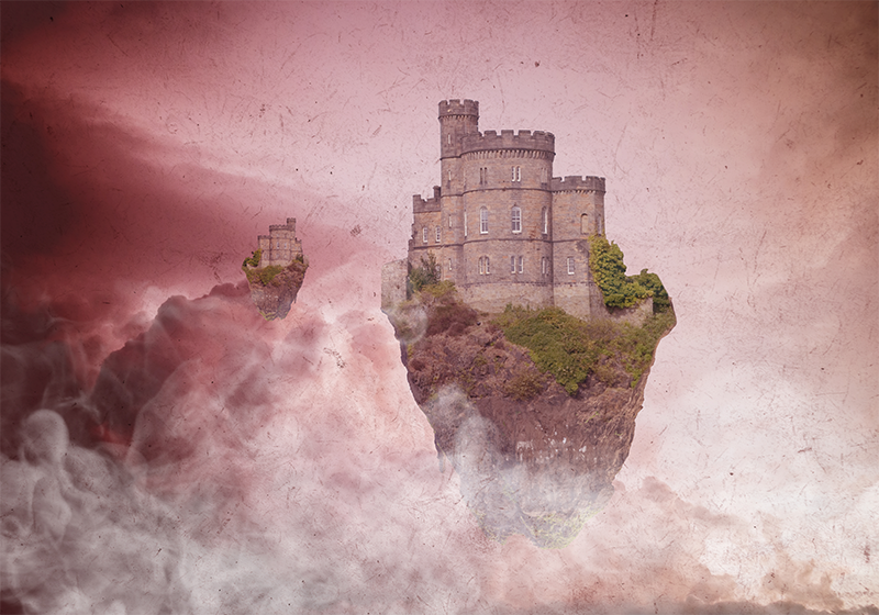 floating castle in the sky