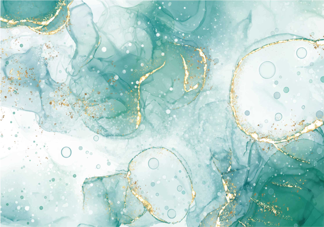 Marble Design Blue and Gold Bathroom Wallpaper TenStickers