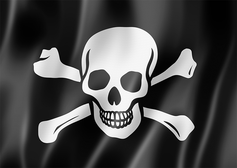 Mural de parede para a sala bandeira pirata