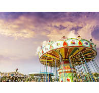 Vintage carousel photo wallpaper - TenStickers