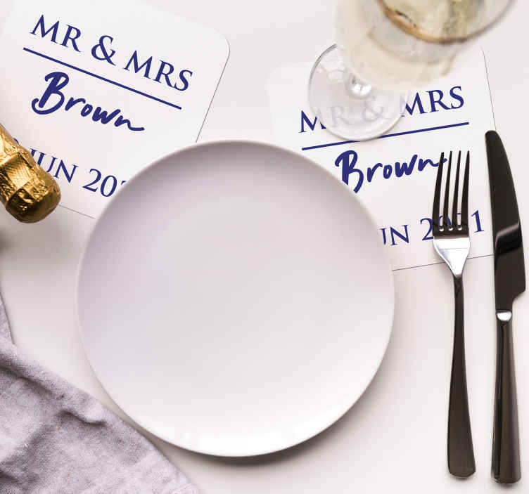 Celebration Wedding  coaster - TenStickers