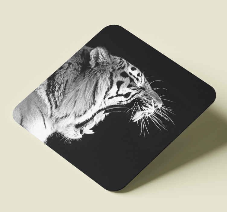 Posavasos frikis perfil de tigre majestuoso - TenVinilo