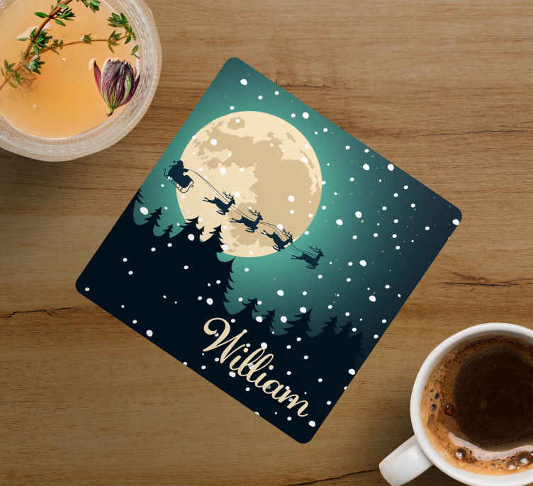 Sob soba s textom xmas coaster - Tenstickers