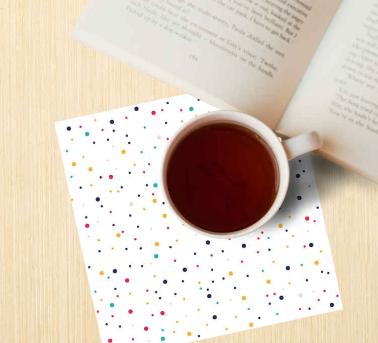 Colorful dot pattern coasters - TenStickers