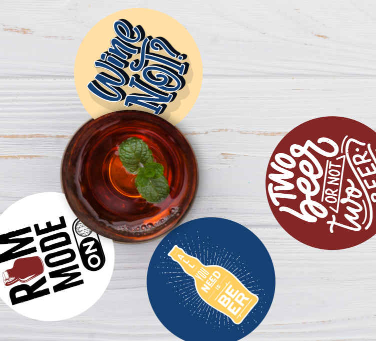 dessous de verre vintage Bar citations drôles - TenStickers