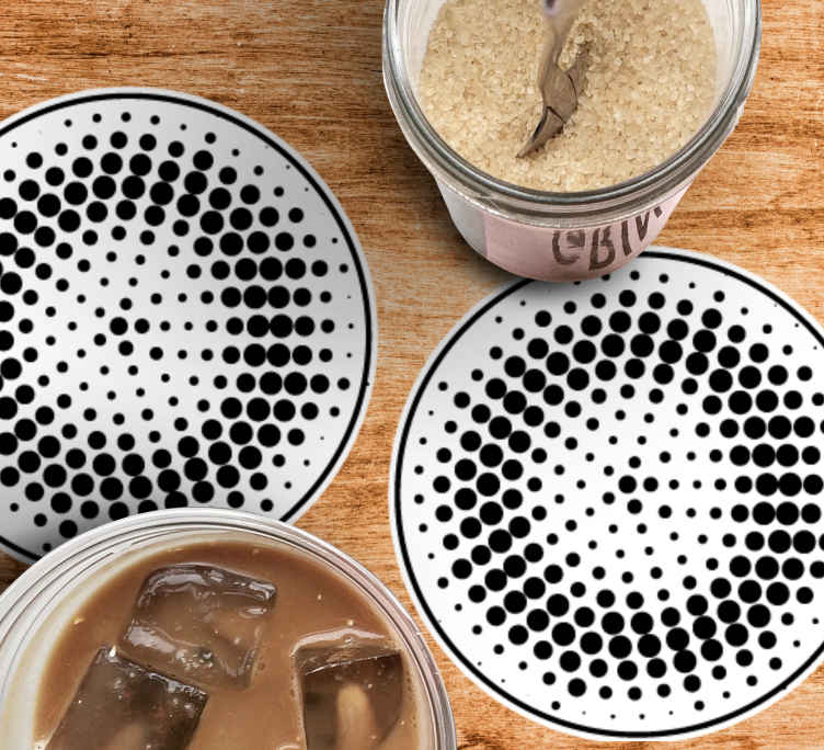 Dotted pattern coasters coasters - TenStickers