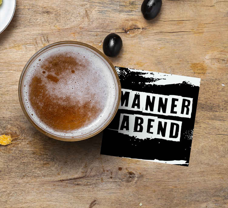 Untersetzer Zitat Männerabendtext TenStickers