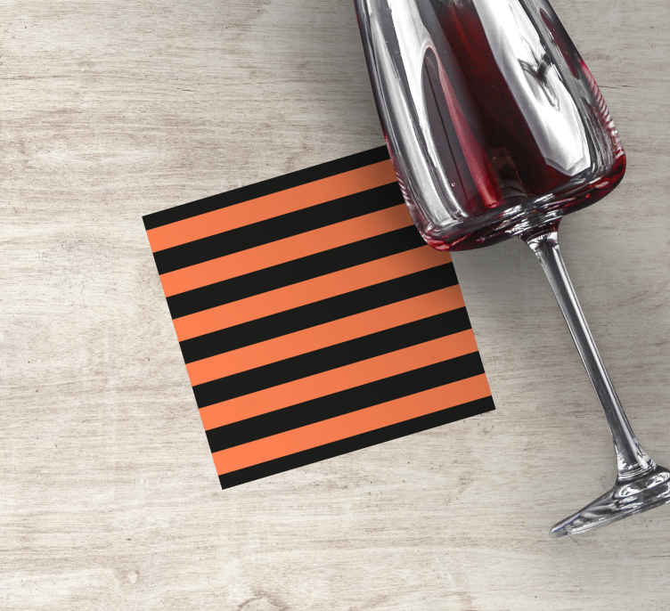 Halloween colors horizontal stripes coaster - TenStickers