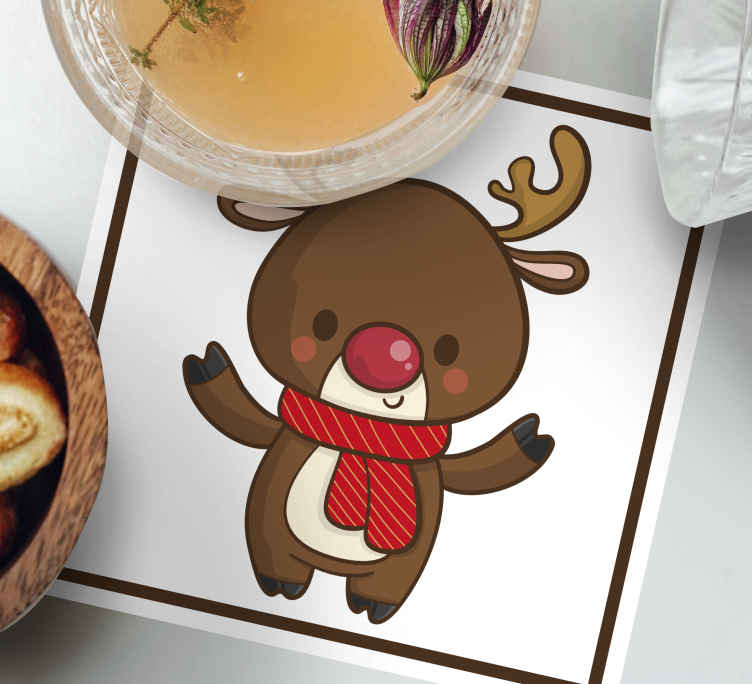 Posavasos navideño Lindo reno - TenVinilo