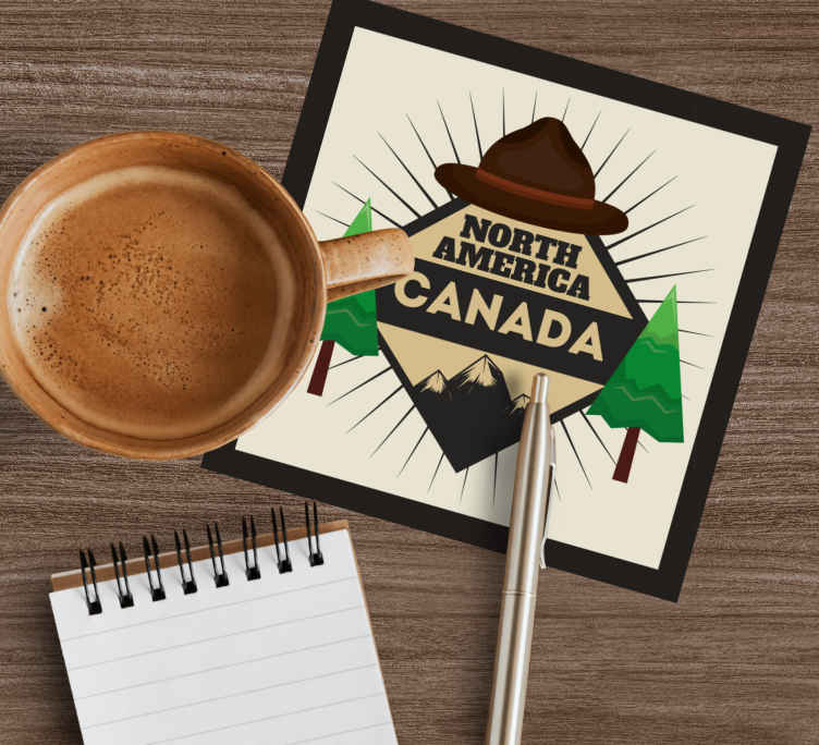 Dessous de verre vintage amérique du nord canada - TenStickers