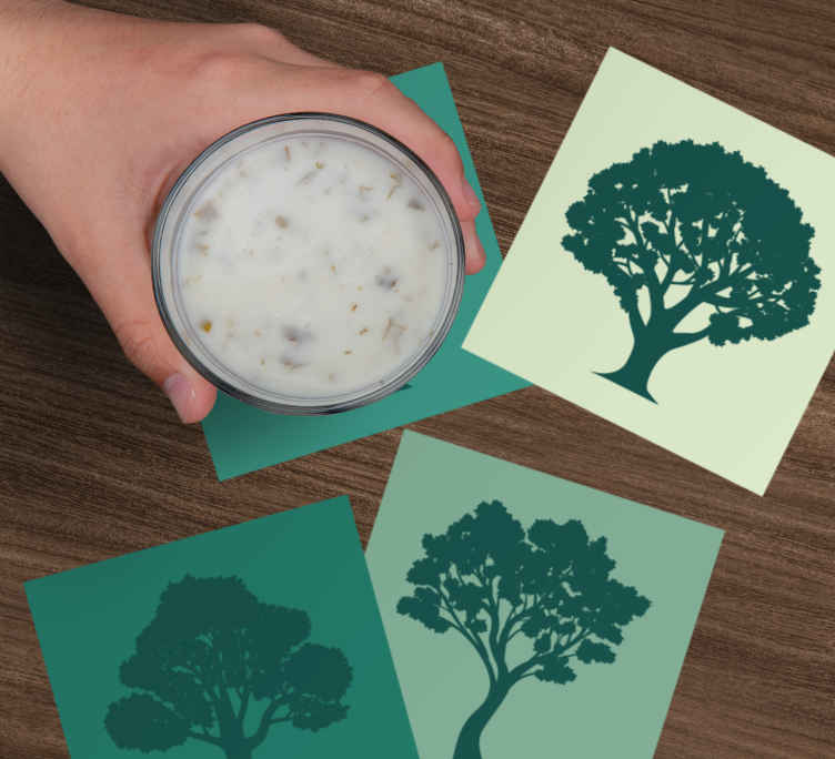 Coasters silhouette trees collection - TenStickers