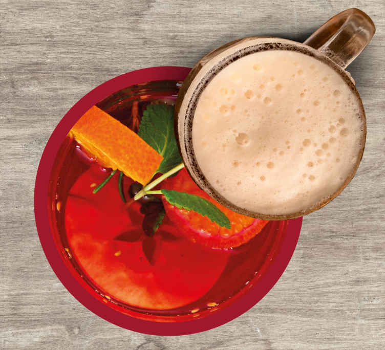 Posavasos cerveza bebida cítrica frutal - TenVinilo