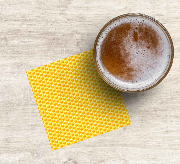 Bier onderzetters honingraatpatroon oppervlak - TenStickers