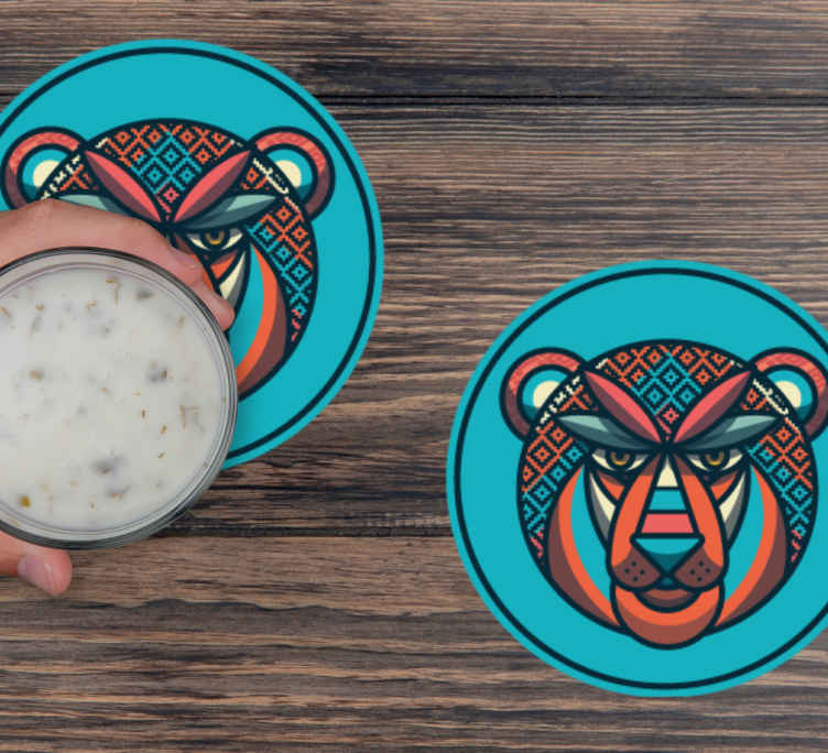 Dessous de verre moderne motif animal tribal - TenStickers