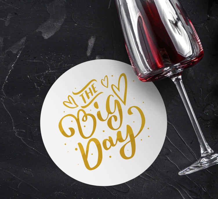 Svadobná tácka elegantná oslava typografie - Tenstickers