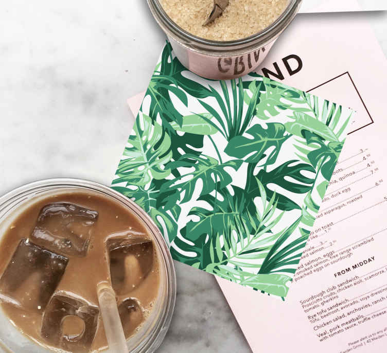 Onderzetters tropische blad inspiratie - TenStickers