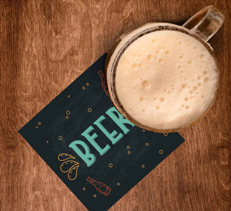 Posavasos cerveza concepto de cerveza divertido - TenVinilo