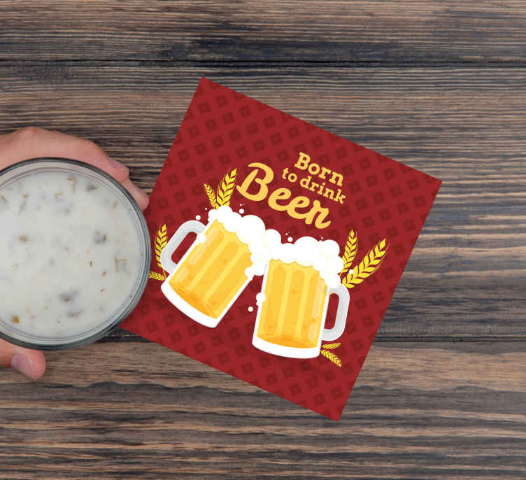 Posavasos cerveza brindemos con cervezas - TenVinilo