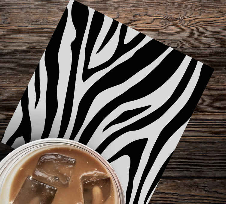 Zebra stripe pattern coasters - TenStickers