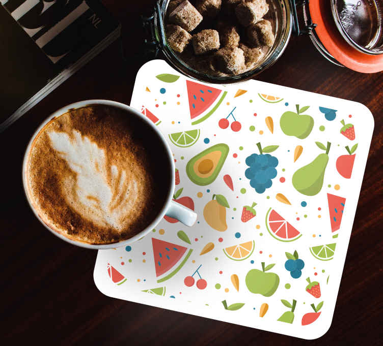 Sous verre moderne motif fruits vibrants - TenStickers