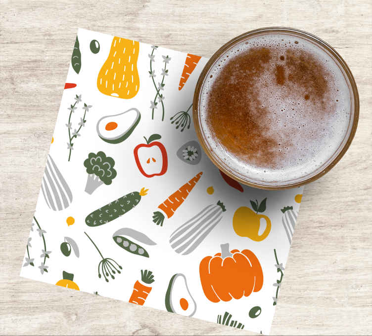 Dessous de verre moderne motif légumes colorés - TenStickers