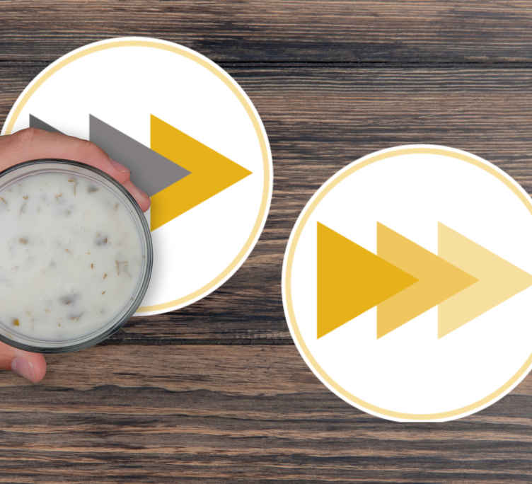 Sous verre bière motif flèches directionnelles - TenStickers
