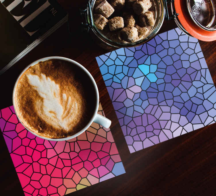 Dessous de verre Peinture géométrique vive - TenStickers
