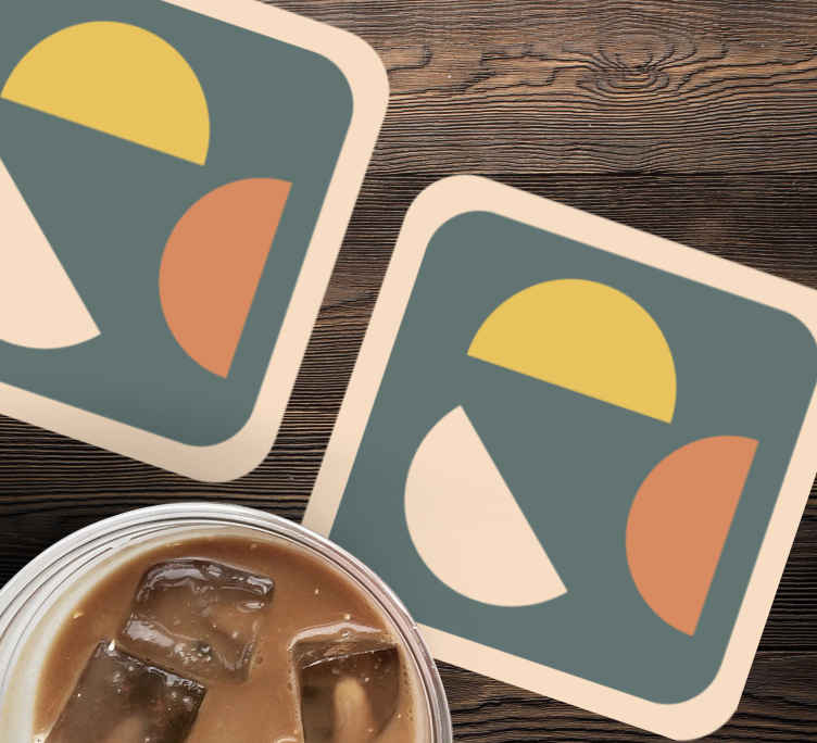Sous verre bière formes colorées géométriques - TenStickers