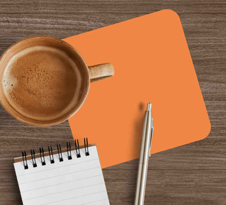 Coasters simple orange surface - TenStickers