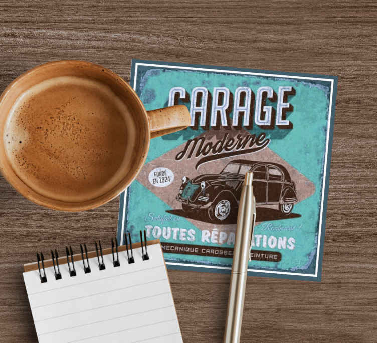 Dessous de verre vintage Voiture ancienne - TenStickers