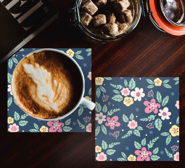 Sous verre moderne design floral élégant - TenStickers