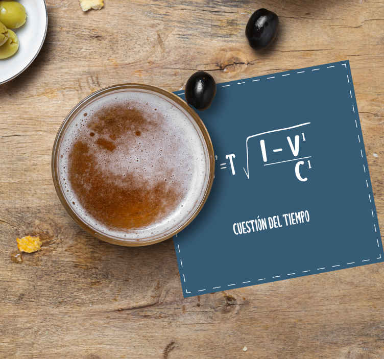 Posavasos con frases Ya es hora en español - decoración de