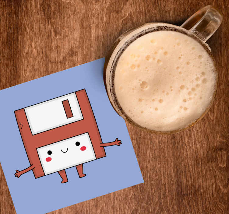 Happy HDD geek  vinyl coasters - TenStickers