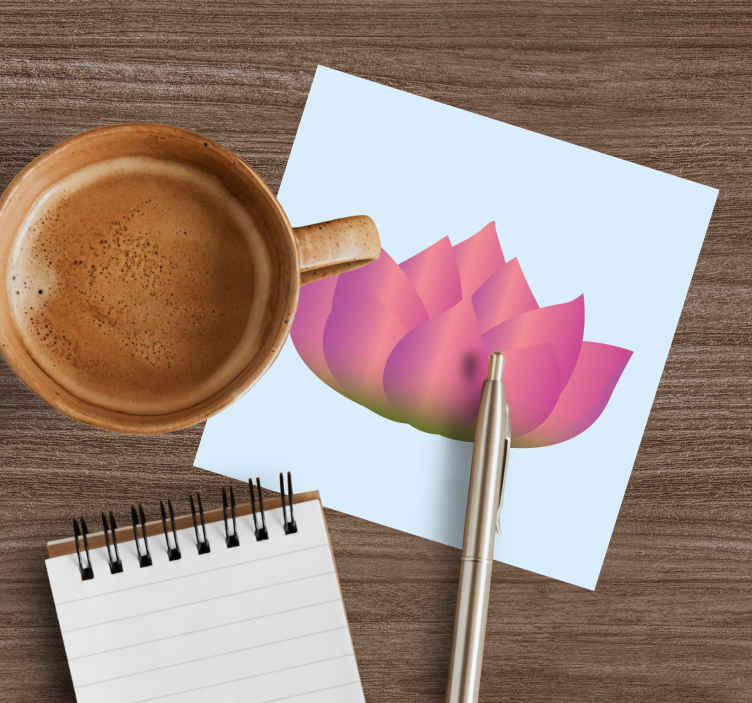 Sottobicchieri nerd fiore di loto in fiore - TenStickers