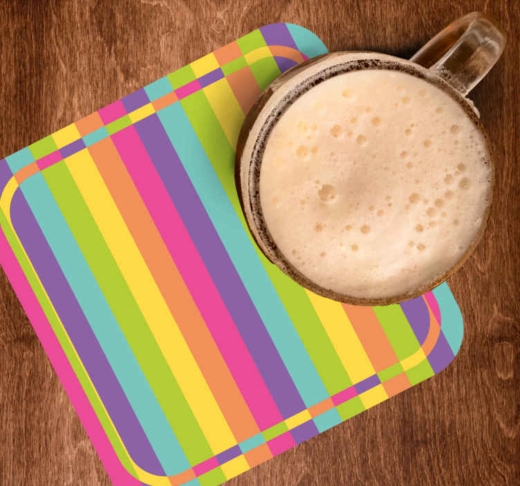 Sous verre bière motif coloré vibrant - TenStickers