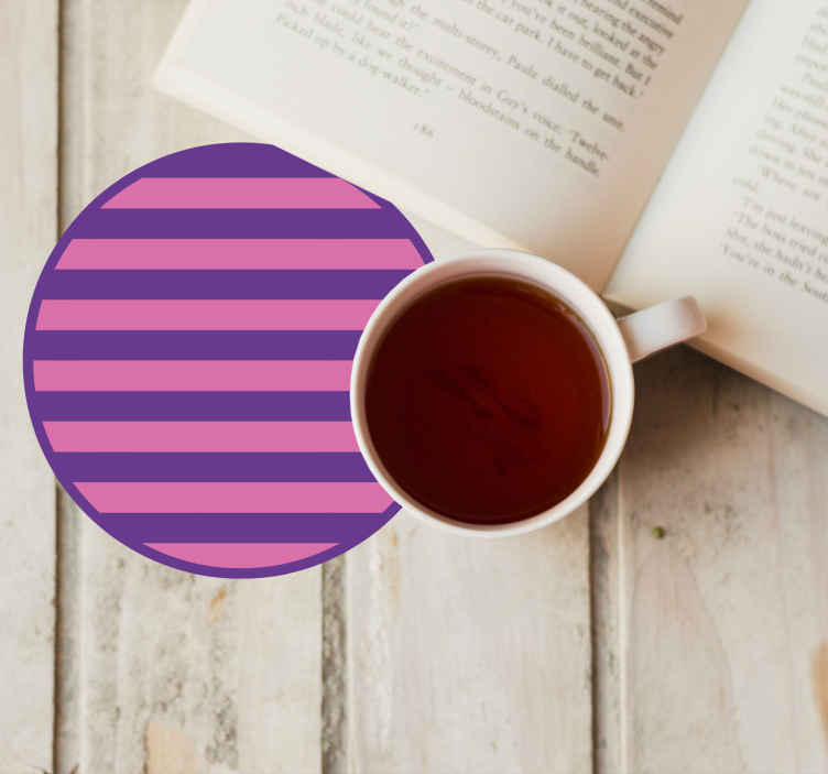 Purple horizontal design modern coaster - TenStickers