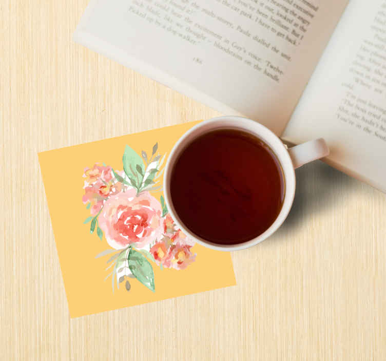 Dessous de verre moderne bouquet floral aquarelle - TenStickers