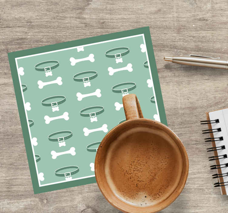 Playful bone pattern geeky podstavek za kozarce - TenStickers
