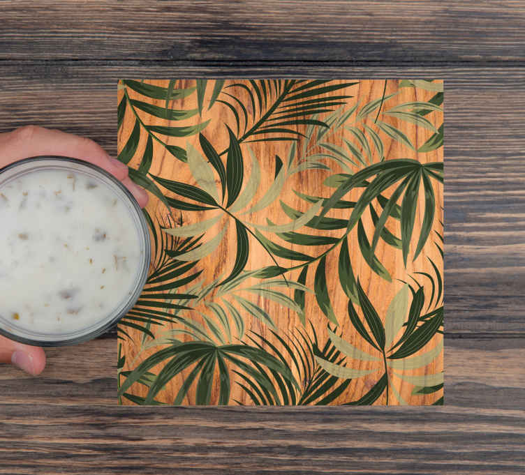 Posavasos imitación Plantas tropicales delgadas