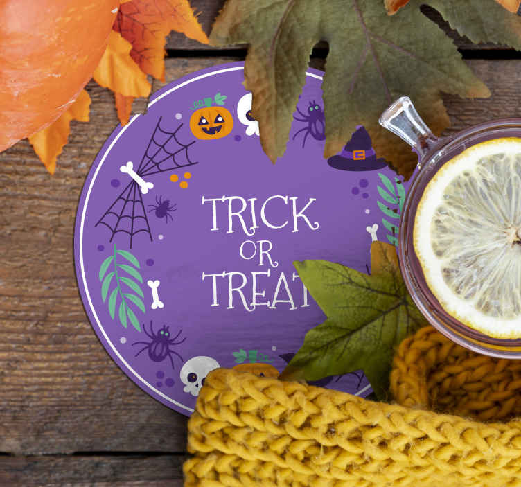 Sottobicchiere colorato di halloween di halloween