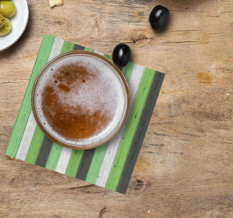 Coasters striped wood design - TenStickers