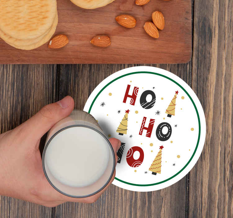 Sous verre noël arbres de fête festifs - TenStickers