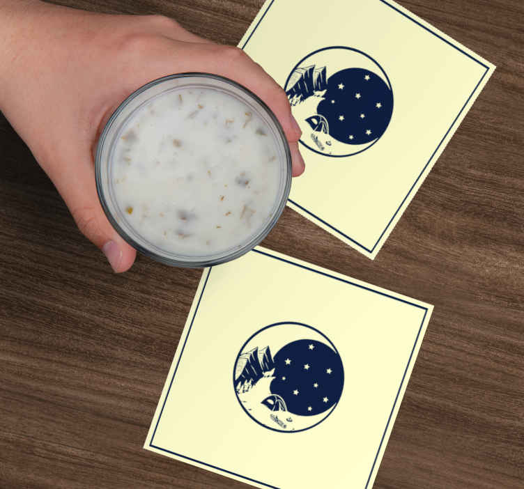 Underlag moderne fjellnatt scene - Tenstickers