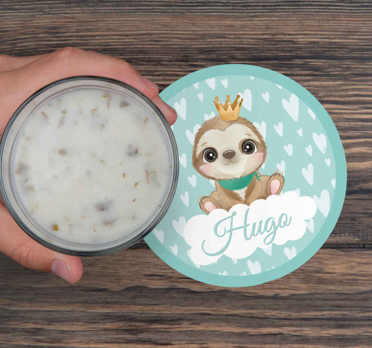 Sous verre bière personnage paresseux mignon - TenStickers