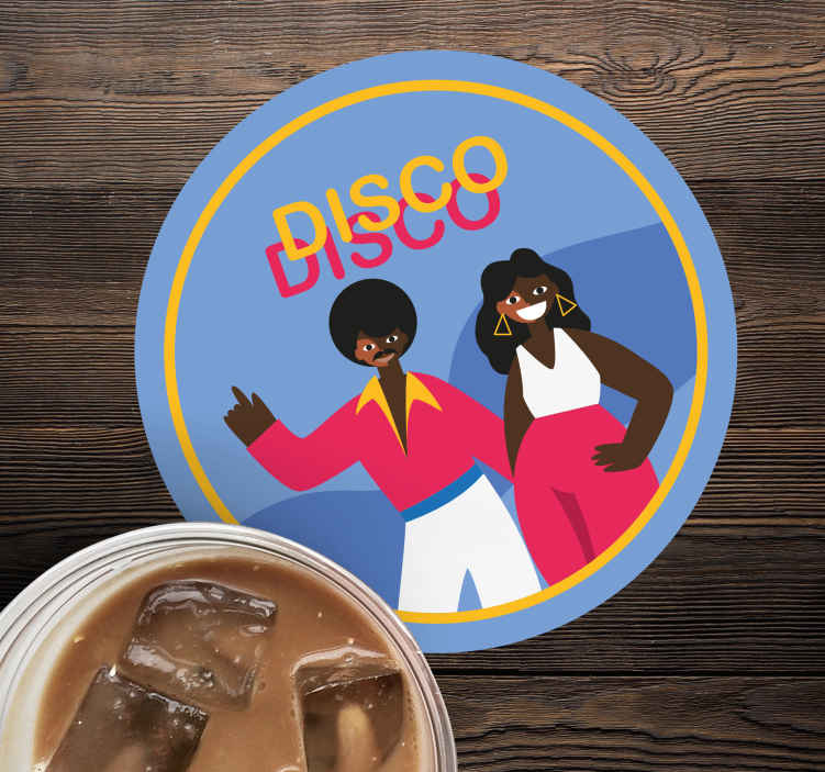 Sous verre bière soirée disco danse - TenStickers